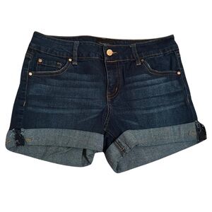 Celebrity Pink dark wash denim Jean shorts size 7/28. 3 inch inseam soft denim